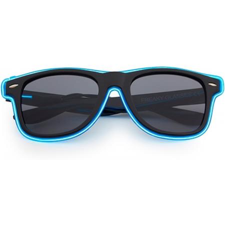 NEON zonnebril  zwart | neon blauw